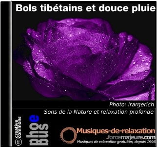 bols tibétains et douce pluie
