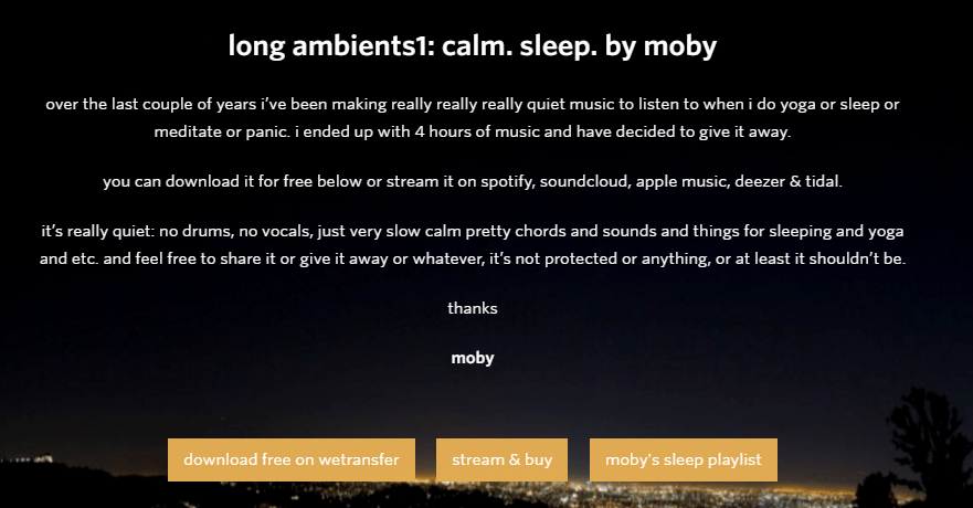 long ambient moby