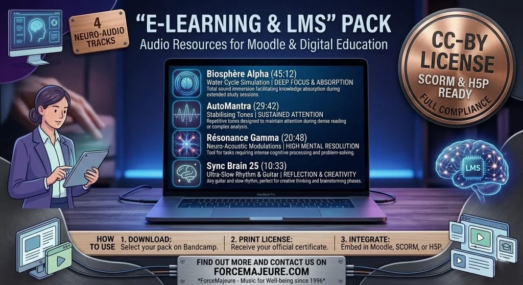 Royalty-free music for Moodle and E-learning platforms - LMS Audio Pack by ForceMajeure