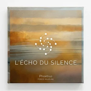 Pochette du morceau L'Écho du Silence par Phoebus sur le label Force Majeure — Peinture abstraite aux tons dorés et gris.